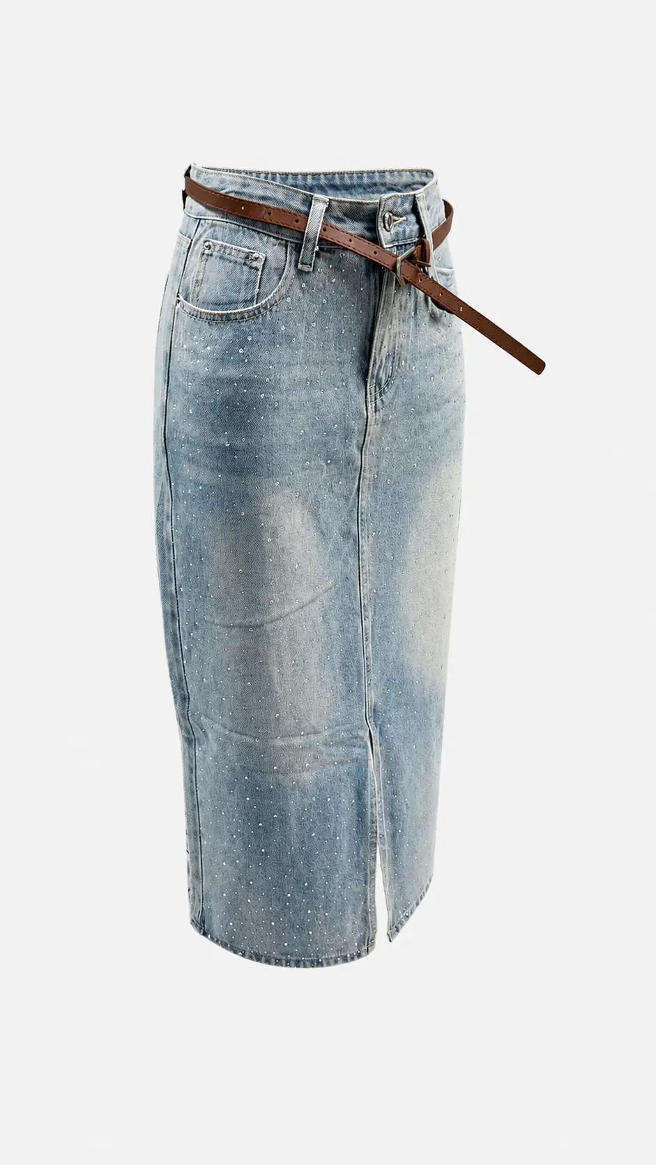 Denim skirts and shorts