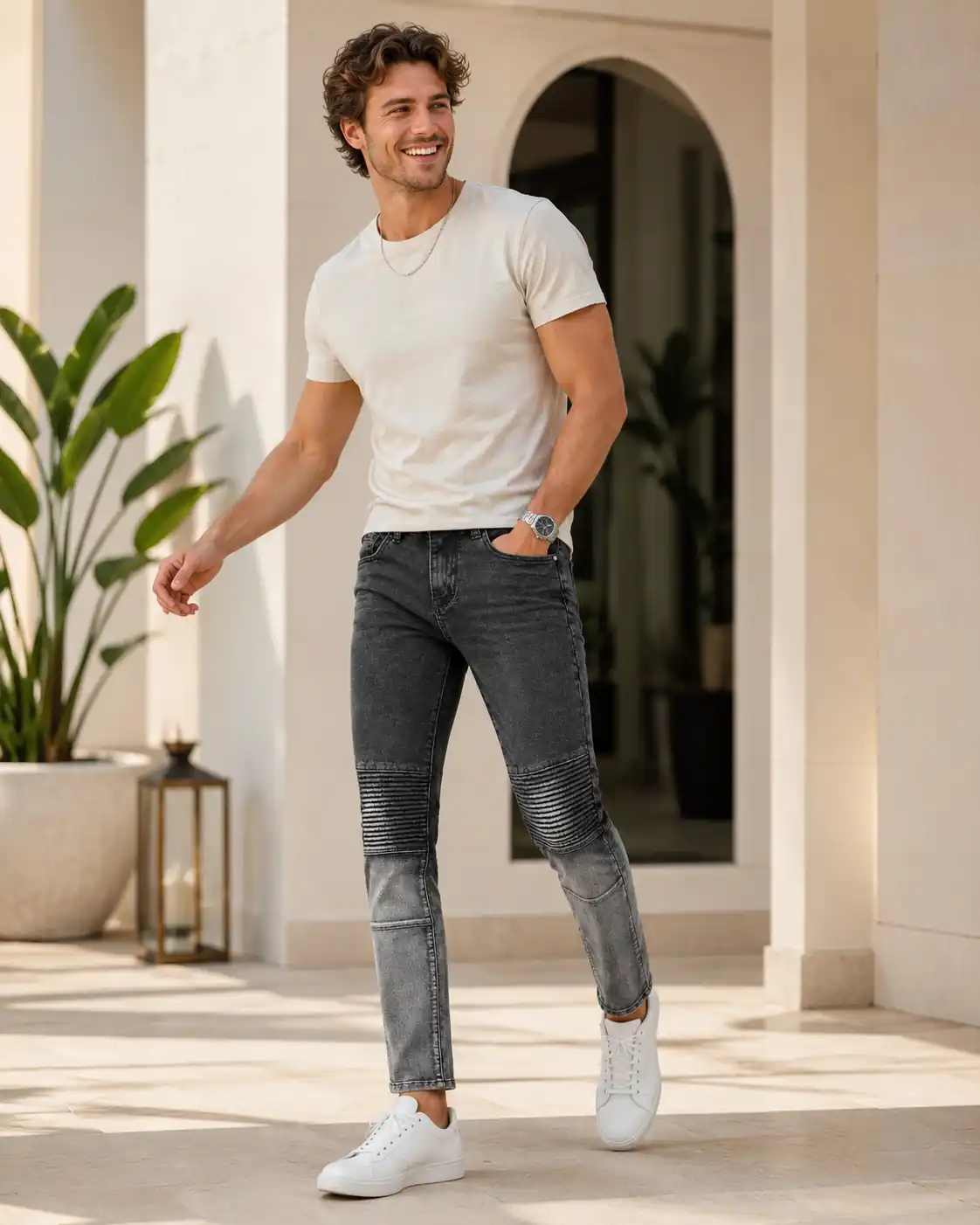Men's straight leg jeans